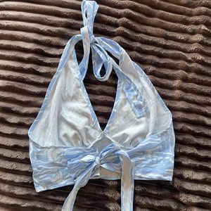 Blue Tie Top